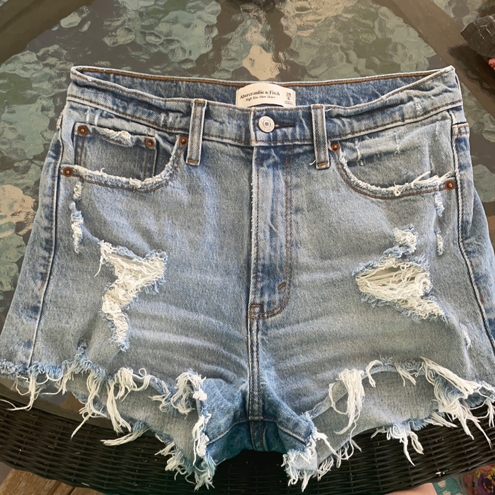 Abercrombie High Rise Mom Shorts
